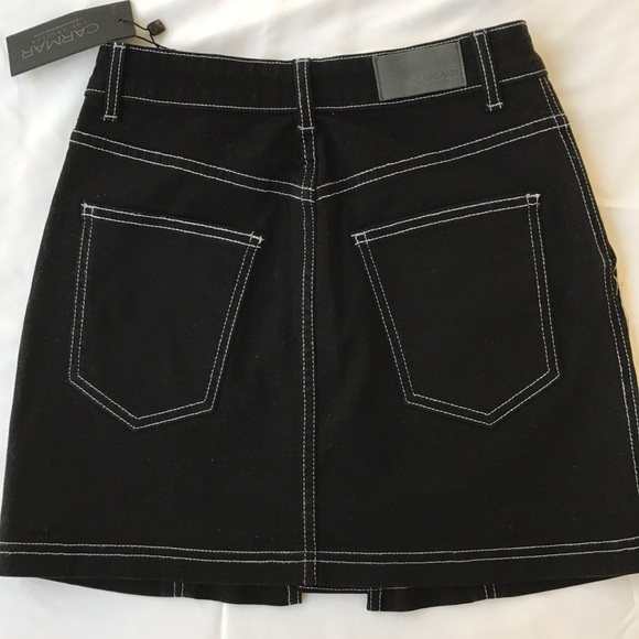 Carmar black button down skirt - Picture 3 of 7
